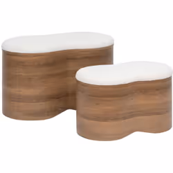 Les 2 bancs coffres "Loe" Atmosphera sont particulièrement adaptés pour l'aménagement des petits espaces. De tailles différen ...