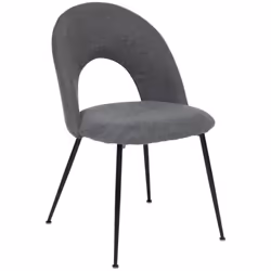 Élégante et intemporelle, la chaise "Raven" Atmosphera est déclinée dans un tissu gris qui contraste avec les pieds compas en ...