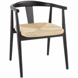 Entièrement conçu en bois naturel de hêtre, le fauteuil à dîner "Yamato" Atmosphera séduit par son design authentique et chal ...