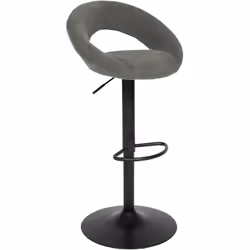 Apportez une touche de raffinement et de modernité à votre intérieur avec la chaise de bar haute ajustable Sasha PU Vert Cèdr ...