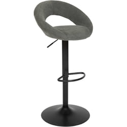 Tabouret de bar ajustable Sasha tissu kaki foncé Atmosphera