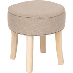 Atmosphera - Tabouret D'appoint Adriel En Velours Beige