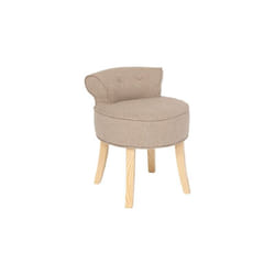 Atmosphera - Tabouret D'appoint Firmin En Velours Beige