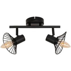 Atmosphera - Plafonnier 2 appliques Adelia noir L28cm créateur d'intérieur