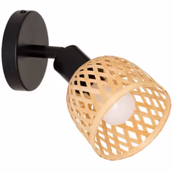 Applique lio d10cm - Atmosphera createur d'interieur. Couleur : Beige. Matière principale : Bambou. Longueur : 10.00 cm. Larg ...