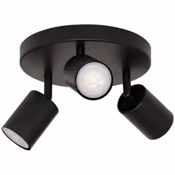 Plafonnier 3 appliques vico en métal noir d20cm - Atmosphera createur d'interieur. Couleur : Noir. Matière principale : Acier ...