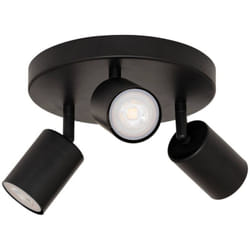 Atmosphera - Plafonnier 3 appliques Vico en métal noir D20cm créateur d'intérieur