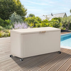 Coffre de rangement Edenio argile s 130 x 60,4 x 78cm en aluminium - Hespéride