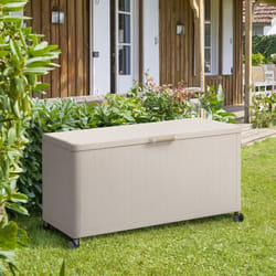 Coffre de rangement Edenio argile m 141,6 x 72 x 78cm en aluminium - Hespéride