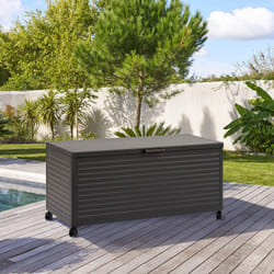 Coffre de rangement Edenio graphite l 182,2 x 78 x 89,4cm en aluminium - Hespéride