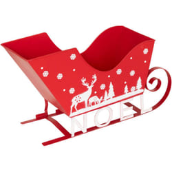 Déco Noël Traineau en métal Rouge H 35 cm - Feeric Christmas