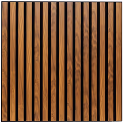 Panneau décoratif mural en Bois foncé 60 x 60 cm - Atmosphera (-) Dimensions : L. 60 x P. 2,1 x H. 60 cm - Surface couverte : ...