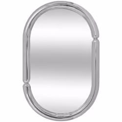 Miroir pl oval chr micaela h55 - Atmosphera createur d'interieur. Couleur : Argenté. Matière principale : Verre. Longueur : 3 ...