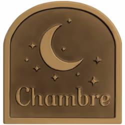 Originale et moderne, la plaque porte métal "Mattia" Atmosphera vous permettra d'ajouter une touche de préciosité à votre uni ...