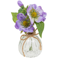 Atmosphera - Composition vase et fleurs artificielles H17cm créateur d'intérieur