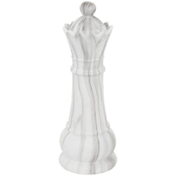 Atmosphera - Déco à poser pièces d échec Olen gris H26,5cm créateur d'intérieur