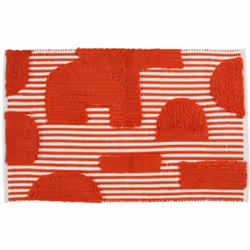 Craquez pour le tapis "Poppy" Atmosphera et complétez votre déco avec un accessoire à la fois confortable et dans l'air du te ...
