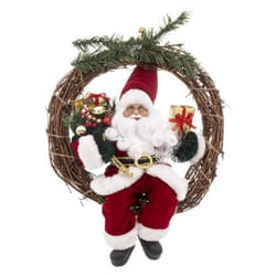 Couronne de Noël - PARIS PRIX - Marron Glacé - 39cm - Polyester - Intérieur
