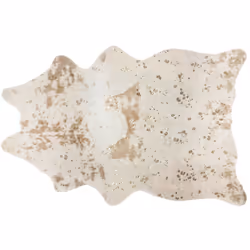 Tapis déco aspect Peau de Vache beige et doré 190 x 150 cm - Feeric Christmas (-) Dimensions : L. 190 x l. 150 cm - Matière : ...
