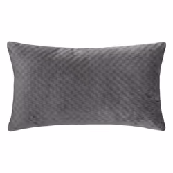 Coussin - ATMOSPHERA - Dolce - Velours embossé - Gris - 38x58 cm