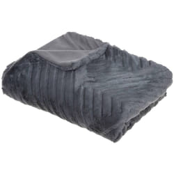 Atmosphera - Plaid 3D Géo fausse fourrure gris ardoise 120x160cm créateur d'intérieur