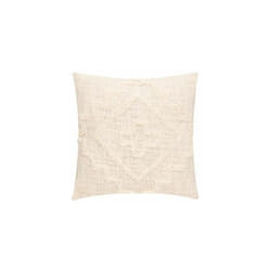 Coussin - Inca - L 40 cm x l 40 cm - Blanc - Livraison gratuite