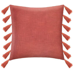 Coussin gypsy avec pompons Terracotta 50x50 cm