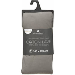 Drap Housse bonnet 27 cm 100% Coton lavé