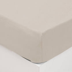 Atmosphera - Drap-housse en coton lavé de couleur ivoire, 140x190 cm – Créateur d'Intérieur
