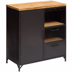 Offrez un écrin de choix à votre vaisselle en optant pour le buffet 1 porte "Cierna" Atmosphera. Un meuble multifacette À gau ...