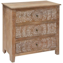 Atmosphera - Commode Shirel manguier 3 tiroirs créateur d'intérieur