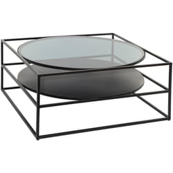 Table basse Yoho noir 90x90cm Atmosphera créateur d'intérieur