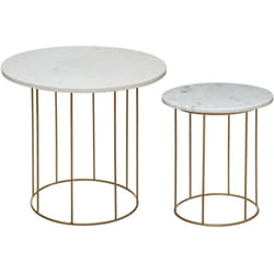 Atmosphera - Lot De 2 Tables a Café Marbre