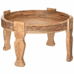 Table d'appoint en Bois de Manguier D 74 cm - Atmosphera (-) Dimensions : D. 74 x H. 43,5 cm - Matière de la table : Bois de  ...
