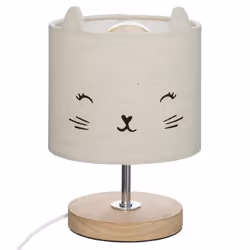 Lampe Abat-jour Chat Gris - ATMOSPHERA