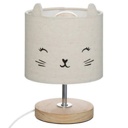 Lampe Abat-jour Chat Gris - ATMOSPHERA