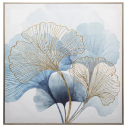 Toile Imprimée et Cadre et  Ginko 58 x 58