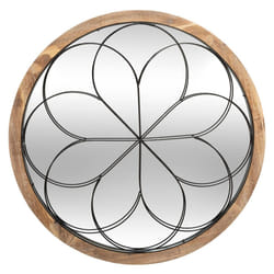 Miroir Rosace en Métal / Bois D64