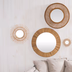 Miroir Bambou Spirale D72