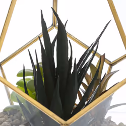 Plante artificielle "Terra" en verre et métal D17