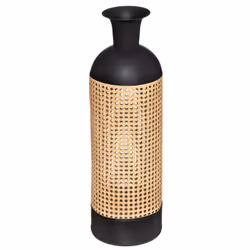 Description générale Vase Cannage 'Arty' en métal noir, un accessoire élégant pour embellir votre intérieur. Ce vase combine ...