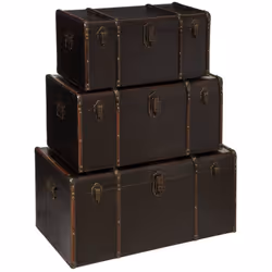 Le style rétro années 1920 est à l'honneur avec ce set de 3 malles "British flower" Atmosphera. Des malles qui rappellent les ...
