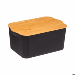 Boite Plastique + Couvercle Bambou 6,5 l Noir - FIVE