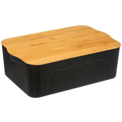 Boite Plastique + Couvercle Bambou 13,5 l Noir - FIVE