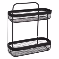 Étagère - FIVE - Mayaj - 2 Niveaux - Métal Noir - 31x12x35 cm
