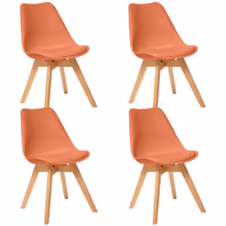 Ce lot de 4 chaises terracotta est très intéressante pour votre salle à manger. Associé à des couleurs chaudes, il s'accorder ...