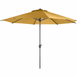 Description générale Profitez sereinement du soleil avec le parasol droit rond Loompa de 3 mètres en aluminium, coloris jaune ...