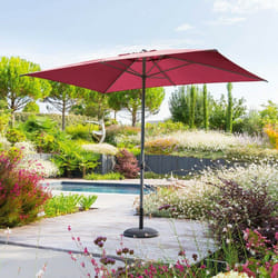 Hesperide - Parasol mat central 2x3 m Loompa bordeaux Hespéride