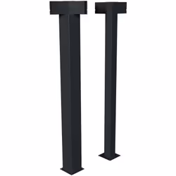 Description générale Kit de 2 poteaux d'angle pour pergola bioclimatique 'majaé' 3,6x3,6m en aluminium traité époxy, couleur  ...