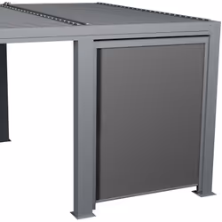 Description générale Store semi-automatique petit modèle pour pergola bioclimatique 'majaé' 3,6x3,6m - Hespéride, de couleur  ...